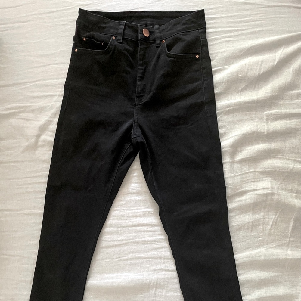 ASOS Design high rise Ridley skinny jean, clean black